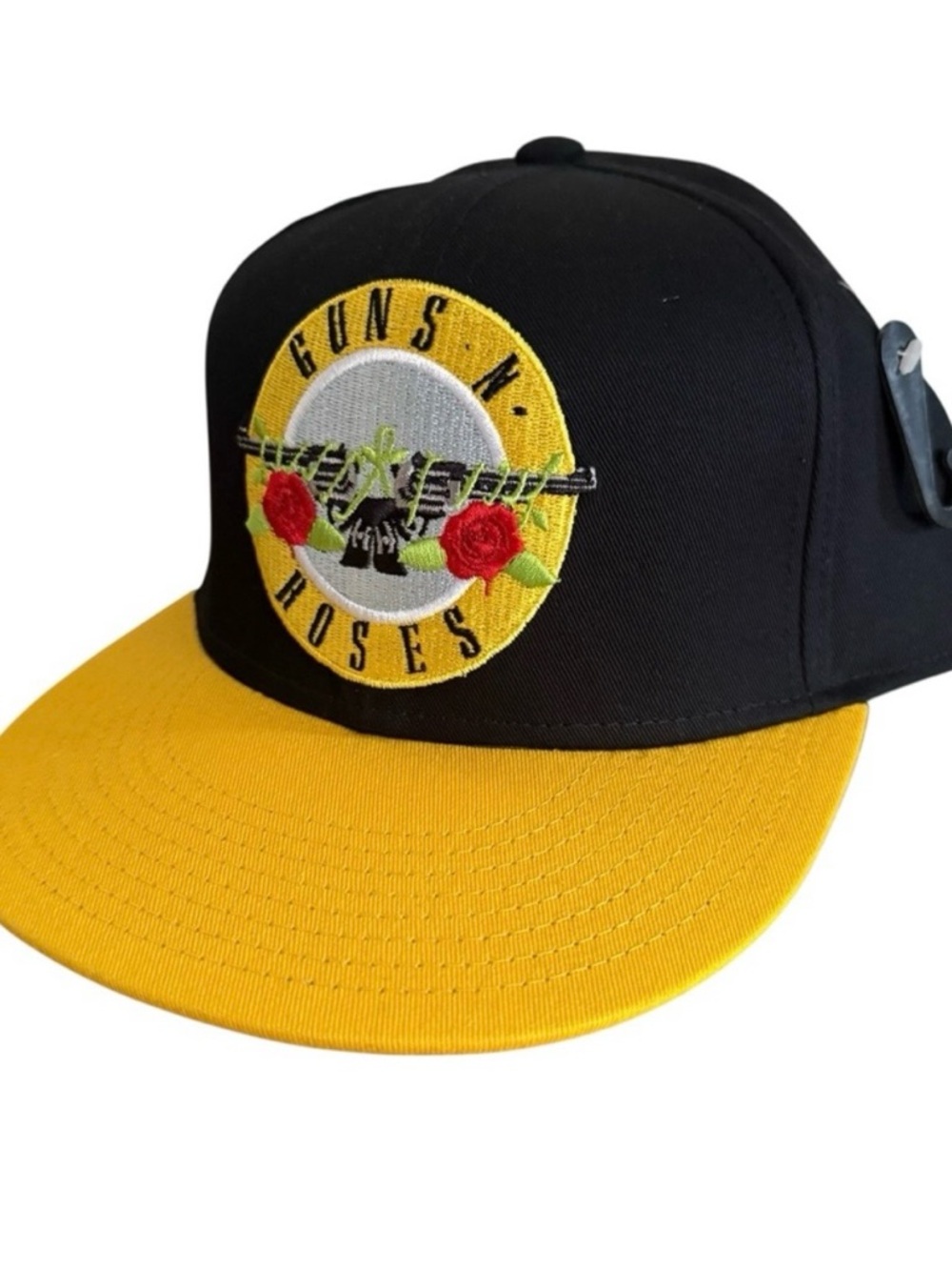 Guns N Roses Snapback Hat GNR Circle Logo Cap Black Yellow Men & Women NEW